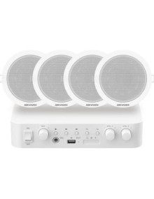 Altavoz HIKVISION 347000213 - Hikvision DS-QAE0KA60206-4 Kit 1xAmpl 4xAlta Techo