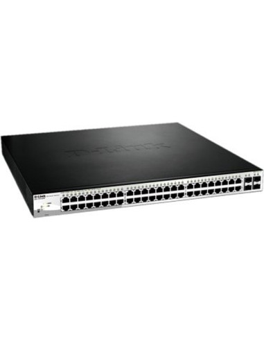 Red D-LINK DGS-1210-52MP/E - D-Link DGS-1210-52MP/E Switch 48xGb PoE 4xSFP Comb