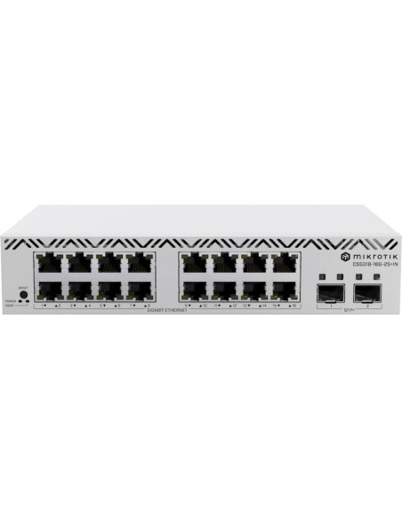 Red MIKROTIK CSS318-16G-2S+IN - MikroTik CSS318-16G-2S+IN Switch 16xGbE 2xSFP+