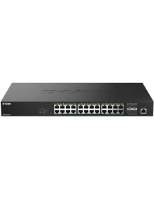 Red D-LINK DMS-1250-28P/E - D-Link DMS-1250-28P/E Switch 24mG PoE 4x10 SFP+
