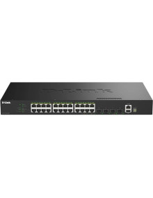 Red D-LINK DGS-1530-28P/E - D-Link DGS-1530-28P/E Switch 24xGB PoE 4xSFP+ 370W