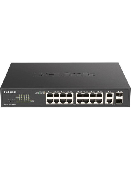 Red D-LINK DGS-1100-18PV2 - D-Link DGS-1100-18PV2 Switch 16xGb 2xSFP PoE+
