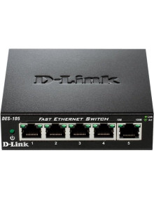 Red D-LINK DES-105 - D-Link DES-105 Switch 5x10/100Mbps Metal