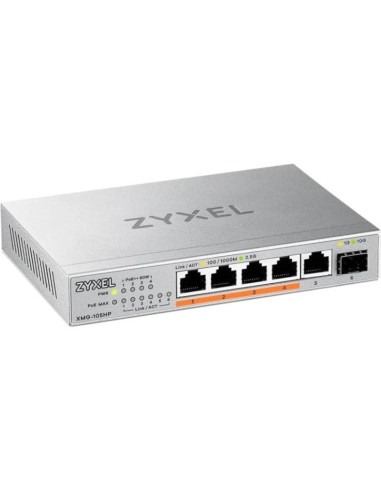 Red ZYXEL XMG-105HP-EU0101F - Zyxel XMG-105 Switch 5x2,5G 1xSFP+ PoE++ Desktop