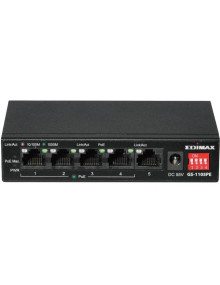 Red EDIMAX GS-1105PE - Edimax GS-1105PE Swithc 5xGbE (4PoE+) LR