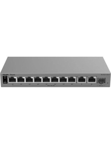 Red RUIJIE NETWORKS RG-ES211GS-P - Reyee RG-ES211GS-P Switch Cloud 8P PoE + 2P 1G + 1