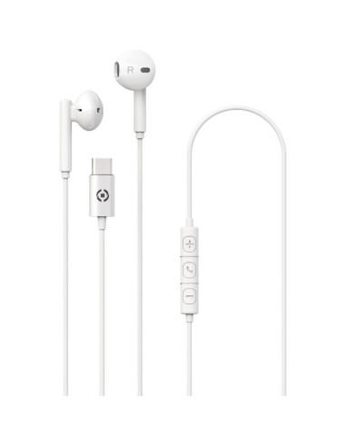 Altavoz CELLY 58869 - CELLY AURICULAR UNIVERSAL USB-C CON MICROFONO BLANCO
