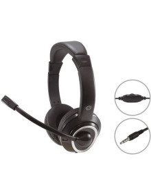 Altavoz CONCEPTRONIC 52953 - CONCEPTRONIC AURICULARES JACK 3.5 MM MICROFONO FLEXIBLE CONTROL VOLUMEN NEGRO