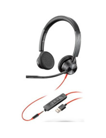 Altavoz HP 42641 - HP POLY AURICULARES BLACKWIRE 3325 DIADEMA BINAURAL C/ MICROFONO CONTROL DE VOLUMEN CABLE USB+JACK NEGRO