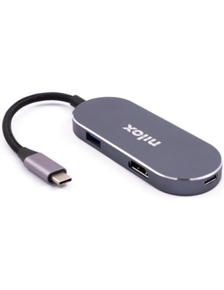 Periferico NILOX 46988 - NILOX DOCK STATION 3 PUERTOS USB 3.0 1, USBC Y HDMI