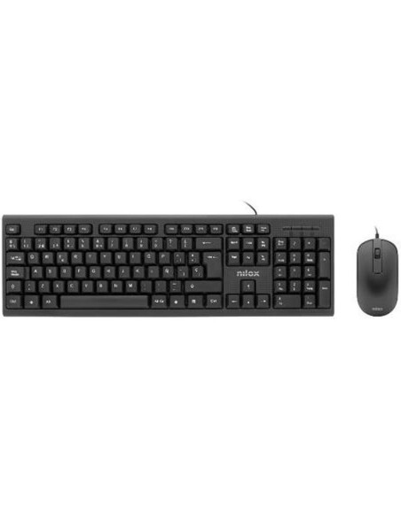 Periferico NILOX 60144 - NILOX COMBO TECLADO + RATON CABLE USB NEGRO