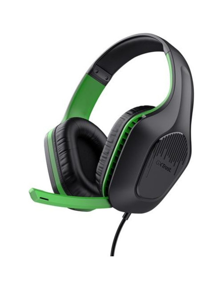 Altavoz TRUST 57174 - TRUST AURICULARES GAMING GXT 415X ZIROX HEADSET C/ MICROFONO DIADEMA AJUSTABLE JACK 3.5.MM VERDE/NEGRO