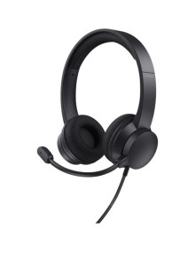 Altavoz TRUST 58610 - TRUST AURICULARES HS-201 ESTEREO CABLE USB CON MICROFONO FLEXIBLE AJUSTABLE NEGRO