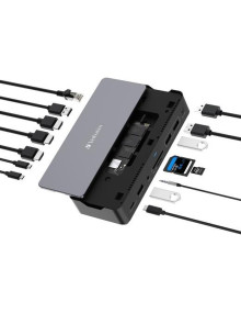 Periferico VERBATIM 58110 - VERBATIM DOCK STATION 15 EN 1 USB-C A 2XHDMI/1XDP/1XRJ45/1XUSB-A 3.1/2XUSB-A 3.0/1XUSB-A 2.0/1XUSB-C