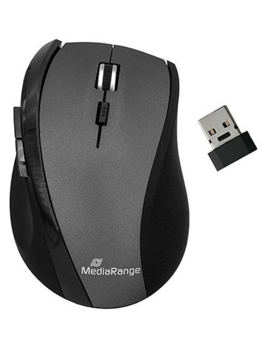 Periferico MEDIARANGE MROS203 - RATON OPTICO MEDIARANGE MROS203 WIRELESS BK-GREY