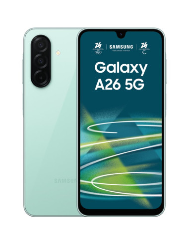 Smartphone SAMSUNG TF27652454 - Samsung Galaxy A26 17 cm (6.7") Ranura hibrida Dual SIM Android 15 5G USB Tipo C 6 GB menta