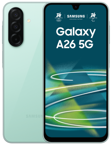 Smartphone SAMSUNG TF27652454 - Samsung Galaxy A26 17 cm (6.7") Ranura hibrida Dual SIM Android 15 5G USB Tipo C 6 GB menta