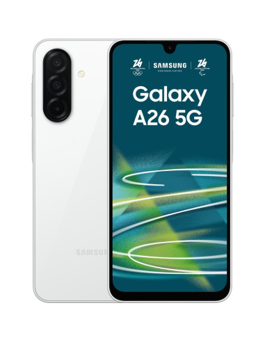 Smartphone SAMSUNG TF27652455 - Samsung Galaxy A26 17 cm (6.7") Ranura hibrida Dual SIM Android 15 5G USB Tipo C 6 GB Blanco