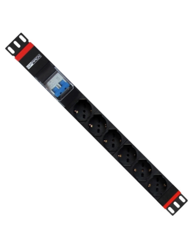 Accesorio WP AR20535259 - WP WPN-PDU-G02-06 unidad de distribucion de energia (PDU) 6 salidas AC 1U Negro, Rojo