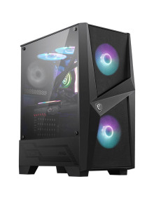 Caja MSI 306-7G03R11-809 - Caja pc msi torre atx mag forge 100r argb negro 2x vent 120mm argb/lateral cristal templado