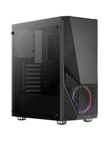 Refrigeracion AEROCOOL ZAURONBK - Caja pc aerocool zauron black 2*usb3.0 usb2.0 audio hd gpu hasta 325mm panel lateral atx