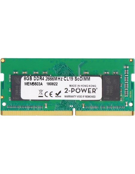 Memoria RAM 2-POWER 2P-KCP426SS8/8 - 2-power memoria sodimm 8gb ddr4 2666mhz cl19 sodimm 2p-kcp426ss8/8