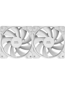 Refrigeracion MARS GAMING MFPWMX2W - Pack 2 ventiladores mars gaming mf-pwmx2 12cm blanco