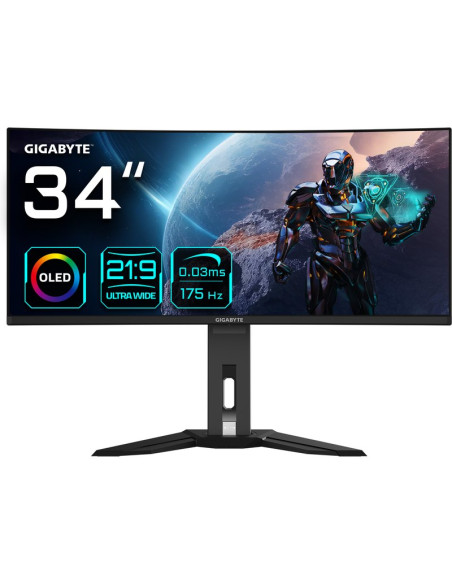 Monitor gigabyte mo34wqc ek 34" gaming/21 : 9 panel oled 3440x1440 21:9 175 ?? 0.03 ms speakers mo34wqcek
