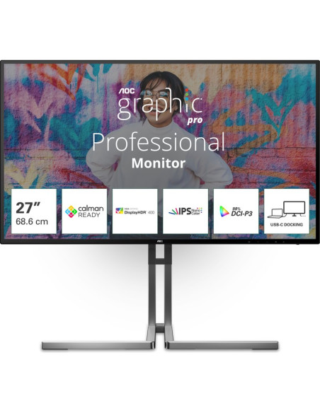 Monitor AOC U27U3CV - Aoc u27u3cv 27" nano ips wled uhd 60hz hdmi