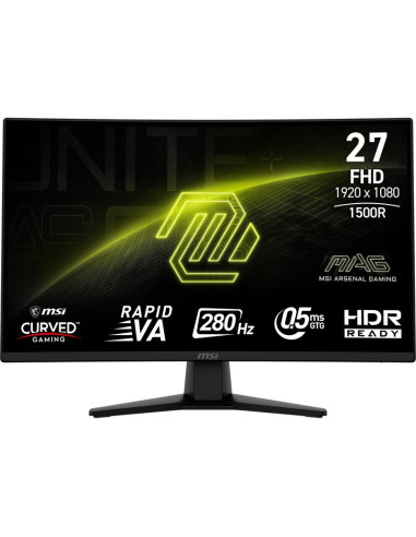 Monitor msi mag 274cxf 27" gaming/curved tilt matte panel va 1920x1080 16:9 280 hz 0.5 ms colour black mag274cxf