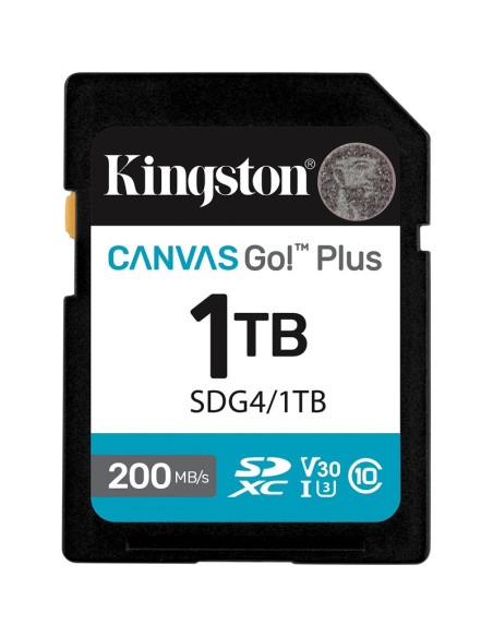 Memoria RAM KINGSTON 1396078 - Kingston Technology 1TB SDXC Canvas Go Plus Gen4 200MB/s C10 UHS-I U3 V30