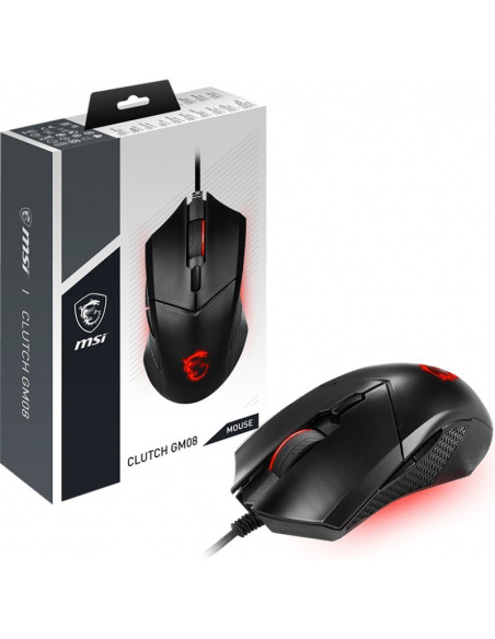 Perifericos MSI 1336403 - MSI Clutch GM08 raton Ambidextro USB tipo A Optico 4200 DPI