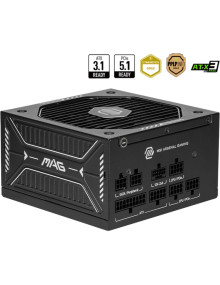 Fuente de alimentacion MSI 1400983 - FUENTE ALIMENTACION MSI MAG A650GLS PCIE5,PSU,650W,80 PLUS GOLD,MODULAR,135MM,ACTIVE