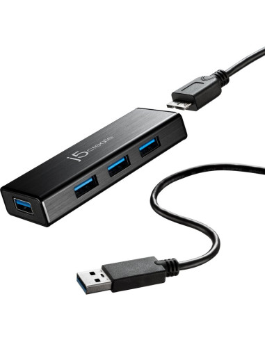 Perifericos J5 CREATE 847383 - J5CREATE JUH340 MINI HUB USB 3.0 4 PUERTOS