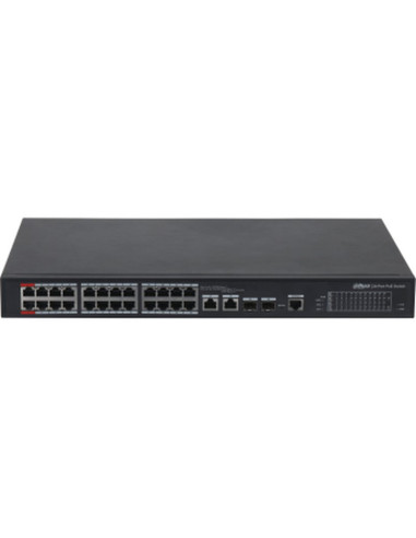 Redes DAHUA 1362060 - (DH-PFS4226-24ET-360-V3) DAHUA SWITCH L2 HI-POE 2.0 GESTIONABLE 24 PUERTOS 10/100 + 2 UPLINK COMBO