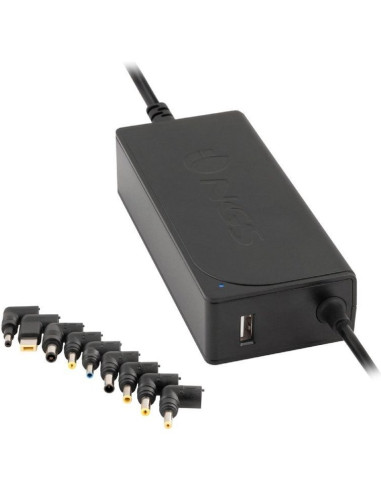 Accesorio NGS NGS-CAR W-70W - Cargador de Portatil NGS W-70W/ 1xUSB/ 70W/ Automatico/ 9 Conectores/ Voltaje 18.5-20V