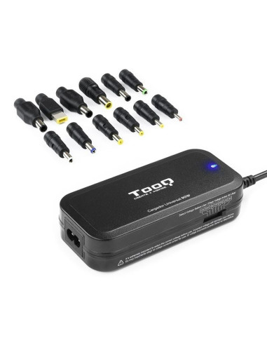 Accesorio TOOQ TOO-CAR TQLC-90BS02M - Cargador de Portatil TooQ TQLC-90BS02M/ 1xUSB/ 90W/ Manual/ 12 Conectores/ Voltaje 15-24V