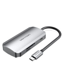 Accesorio VENTION VEN-DOCK TNHHB - Docking USB Tipo-C Vention TNHHB/ 3xUSB/ 1xUSB Tipo-C PD/ 1xLector Tarjetas SD y Gris 2