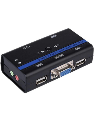 Redes AISENS AIS-KVM A111-0064 - Conmutador KVM SVGA Aisens A111-0064/ 2PC con 1 solo teclado y raton