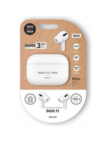 Auriculares_Altavoces TECH ONE TECH TOT-AUR TEC1411 - Auriculares Bluetooth Tech One Tech SIUX.11 TEC1411/ con estuche Blancos