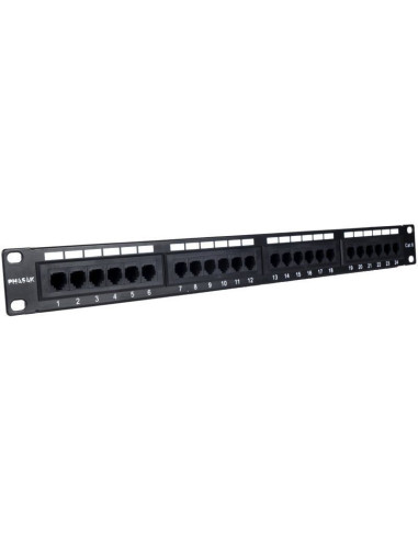 Redes PHASAK PHK-PATCH PU 2420 - Patch Panel Phasak PU 2420/ 24 Puertos/ Cat.6/ Altura 1U