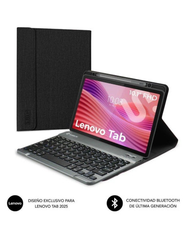 Perifericos SUBBLIM SUB-FUNDA KT3-BTL320 - Funda con Teclado Subblim Shock Case Lenovo Tab 10.1' 2025/ Negra