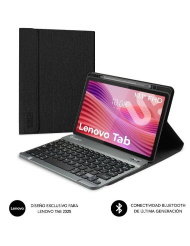Perifericos SUBBLIM SUB-FUNDA KT3-BTL320 - Funda con Teclado Subblim Shock Case Lenovo Tab 10.1' 2025/ Negra