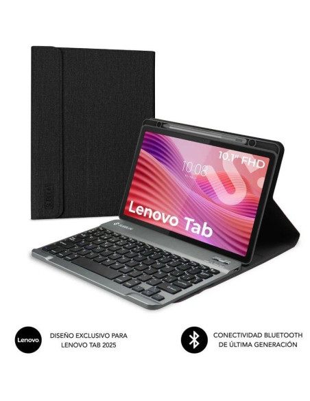 Perifericos SUBBLIM SUB-FUNDA KT3-BTL320 - Funda con Teclado Subblim Shock Case Lenovo Tab 10.1' 2025/ Negra