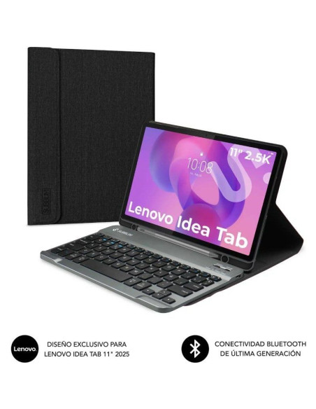 Perifericos SUBBLIM SUB-FUNDA KT3-BTL340 - Funda con Teclado Subblim Keytab Pro BT Lenovo Idea Tab 11' 2025/ Negra