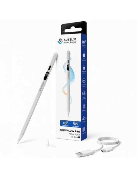 Accesorio SUBBLIM SUB-PENCIL NTFLOW P IOS - Lapiz Electronico Subblim NoteFlow Pen para iPad/ Blanco