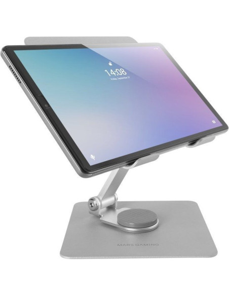 Accesorio MARS GAMING TAC-SOP MA-RST GYPL - Soporte para Tablets/Convertibles Mars Gaming MA-RST/ hasta 13'/ Gris Plateado