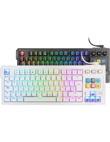 Redes MARS GAMING TAC-TEC MK-MASTER WH - Teclado Gaming Mecanico Mars Gaming MK-MASTER/ Switch Rojo/ Blanco/ Incluye SmartDeck
