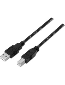 Accesorio AISENS A101-0006 - Cable USB A/M-B/M 1,8mts Aisens Negro