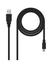 Accesorio NANOCABLE 10.01.0400 - Cable USB A/M-Mini B/M 0,5mts Nanocable Negro
